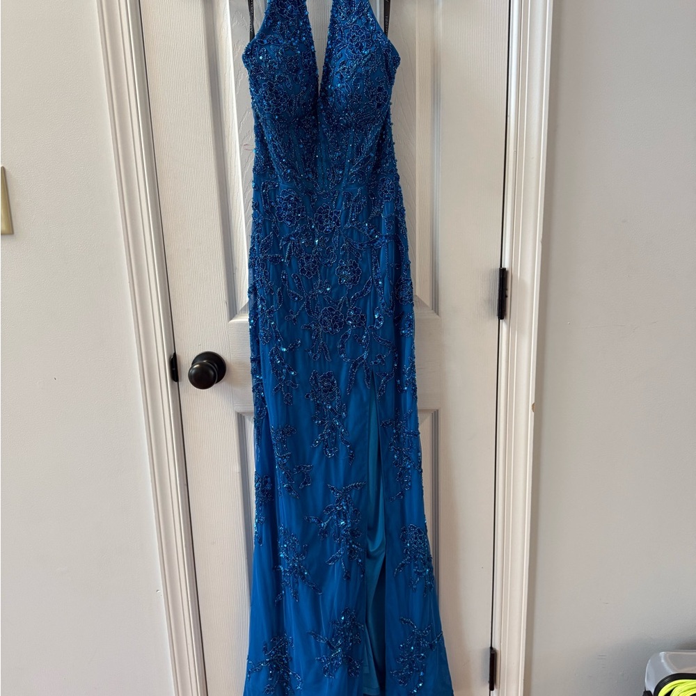 Beautiful Blue Prom gown with beading
